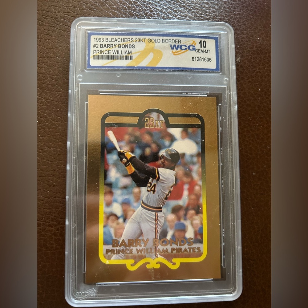 WCG 1993 23k Gold Border Barry Bonds Prince William Pirates